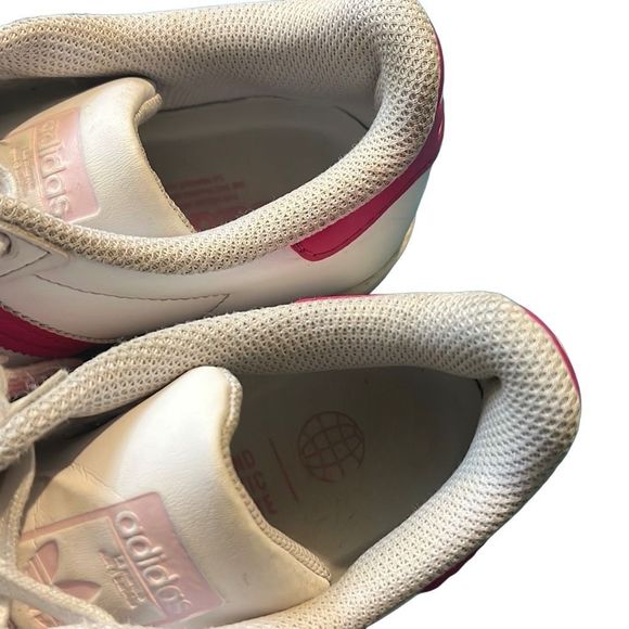 Adidas Superstar J Big Kids' Shoes Cloud White/Clear Pink/Bliss Pink kids size 4 - Picture 10 of 11